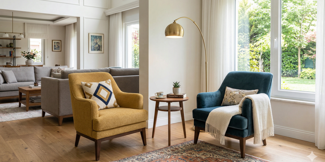 Berjer ve Tekli Koltuklarla Salon Düzeni: Alanı Doğru Kullanmanın Yolları